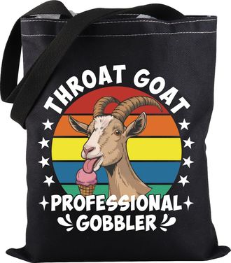 Generic Inappropriate Humor Gift Throat Goat Professional Gobbler Tote Bag Funny Meme Gift For Her (Throat Goat TOTE)
