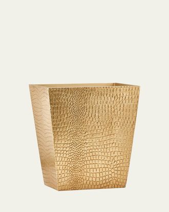 Labrazel Crocodile Gold Wastebasket