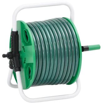 vidaXL Carrete De Rollo Para Manguera De Pie Pvc Verde 30 M Vidaxl