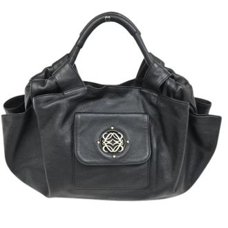 Loewe Pre-owned Handbags, female, Black, Size: ONE SIZE Pre-owned Leather Handbag