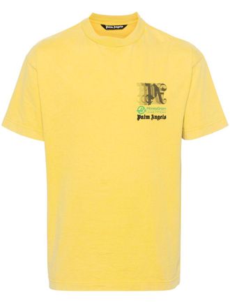 Palm Angels T-shirt x MoneyGram Haas F1 - Giallo