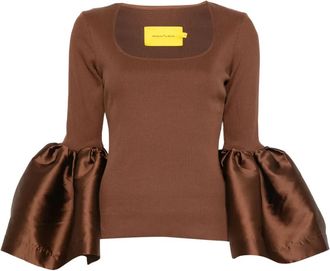 Marques Almeida Blusa Mikado - Marrone