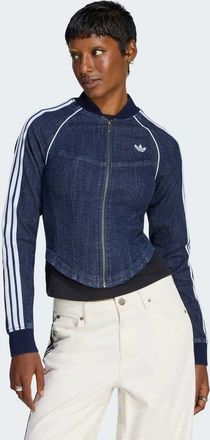 adidas Originals Superstar - Top sportivo stile corsetto in denim indaco-Blu