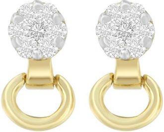 House of Brilliance 14K Yellow Gold 1/2 Ct Diamond Stud Earrings at Nordstrom
