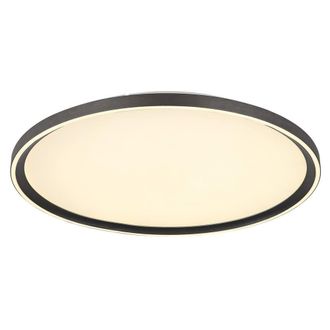 Netlighting Dublin Semi Ceiling Light Grey 50cm LED Dimmable 2700-6000K Remote