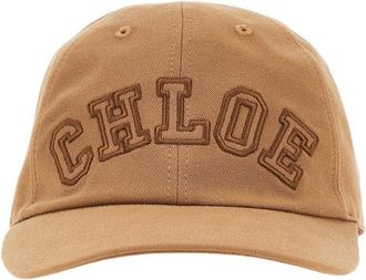 Chlo&eacute; Logo embroidery cotton baseball cap Woman S