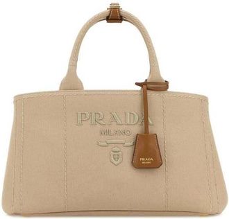 Prada Beige Canvas Large Prada Jardiniere Shopping Bag Corda Borse A Mano