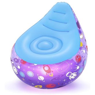 Trade Shop Trade Shop - Sill&oacute;n Inflable Astro Resplandor Led Luz De Dise&ntilde;o Astronautas Space 72x72x64 Cm 75122