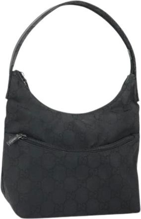 Gucci Pre-owned Shoulder Bags, female, Black, Size: ONE SIZE Pre-owned Nylon Shoulder Bag