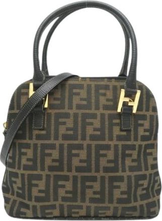 Fendi Pre-owned Vintage Canvas Tote - Dames - Vintage Handtas - Bruin - ONE Size - Vintage