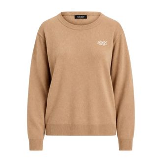 Ralph Lauren Trui met ronde hals - Dames - Truien - Beige - Maat: S Kasjmier