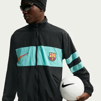 Nike FC Barcelona Third Nike Mens Repel i96 Track Jacket in Black | IO4327-010