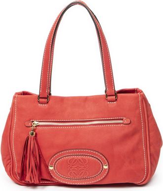 Loewe Anagram Fringe Tote Schoudertas