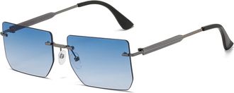 Generic Frameless Square Mens and For Womens Sunglasses Street Shooting Outdoor Vacation Sports (Color : E, Size : Medium) 2026