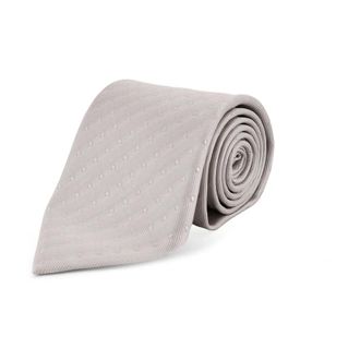 Tom Ford Accessoires, Heren, Grijs, ONE Size, Zijden Stropdas met Micro-Patroon