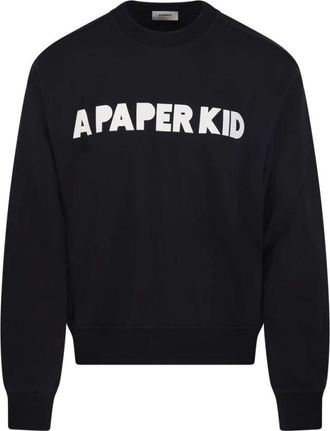 A Paper Kid Hombre, Sudaderas, Negro, Talla: M