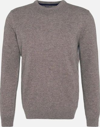 Barbour Mens Barbour Ess Wool Crew Sweater ST71 Stone - Grey - Size: 46