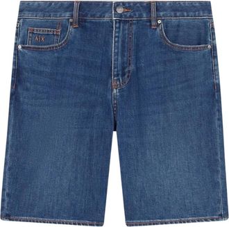 A|X Armani Exchange Denim Shorts - Heren - Denim shorts - Blauw - W32 - Denim - Korte Broeken