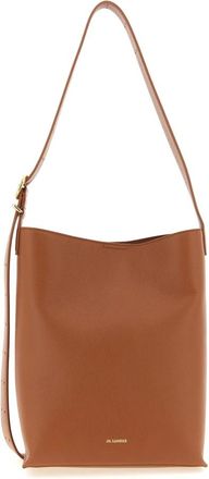 Jil Sander Shoulder Bags, female, Brown, ONE SIZE, Cannolo Tote