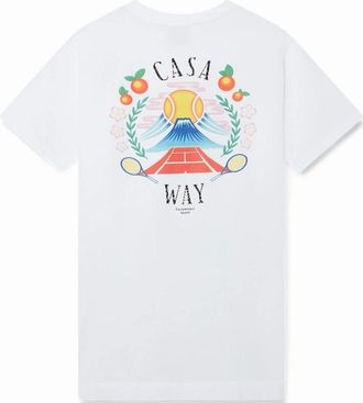 Casablanca Mens Casablanca Casa Way Montain T-Shirt White - Size: 40