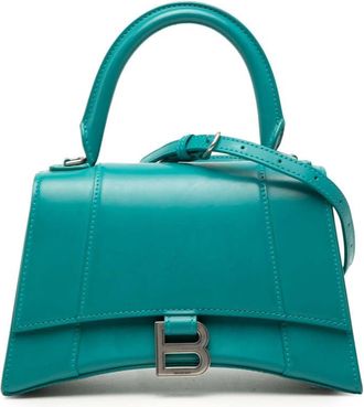 Balenciaga Pre-owned Balenciaga Small Shiny Box Calfskin Hourglass Top Handle Bag Ladies XNJENISK08HRHFKH