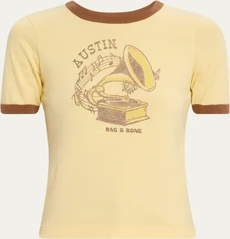 Rag & Bone Short-Sleeve Austin Ringer Tee