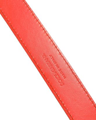 Dolce & Gabbana Leather with Metal Buckle Belt - Red