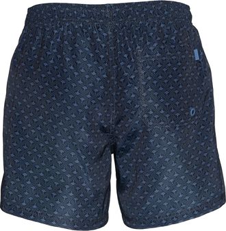 Joop Badeshorts JOOP Diamond Cornflower, Herren, Gr. M, N-Gr, schwarz sapphire aop, Microfaser, Obermaterial: 100% Polyester, bedruckt, Badehosen Badeshort