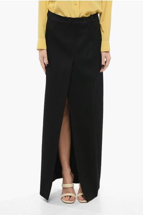 Balenciaga Straight Wool Skirt With Slit size 38