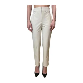 Max Mara Slim-fit Trousers, female, Beige, Size: XL Mmlpaio Slim-fit Trousers