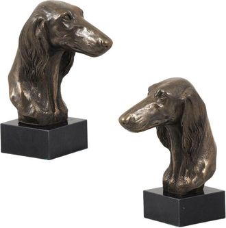 OEM Galgo Persa, Saluki: Estatuilla De Perro, Busto Sobre Base De Piedra, Escultura, Trofeo Para Exposici&oacute;n De Perros De Art-dog