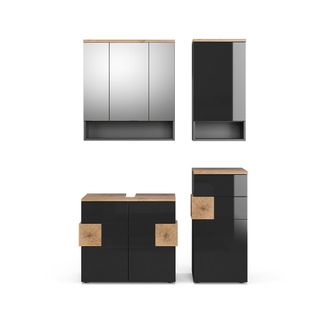 Vicco Conjunto De Muebles De Ba&ntilde;o Eden, Antracita, 4 Piezas