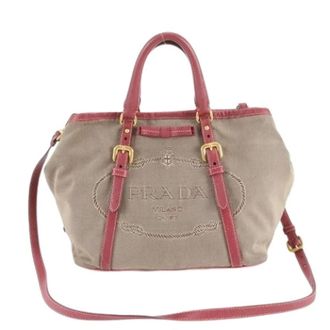 Prada Pre-owned Handbags, female, Beige, Size: ONE SIZE Pre-owned Vintage Handbag