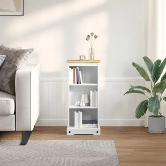 vidaXL Vidaxl Libreria Bianco 46 X 29 X 100 Cm Pino Massello