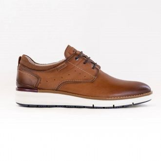 Pikolinos Mens Manacor Plain Toe Lace-Up Shoes In Brandy