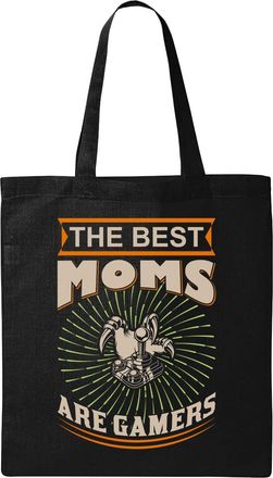 Generic The Best Moms Are G A M E R S Natural Ecological Cotton Tote Bag Black