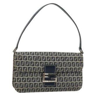 Fendi Pre-owned Vintage Schoudertas - Dames - Pre-owned - Blauw - Maat: ONE Size Leer