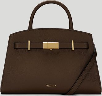 DeMellier The Small Hudson in Mocha Small Grain Leather Crossbody bag