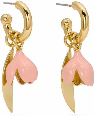 Kate Spade New York golden bloom flower drop earrings in Pink. at Nordstrom