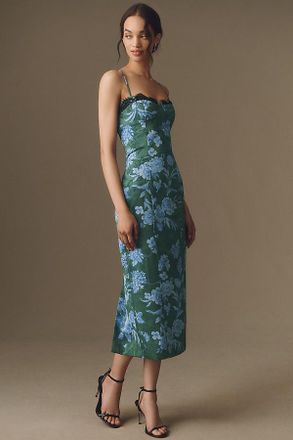 BHLDN Jacquard Bustier Maxi Dress