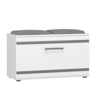OEM Zapatero Con Asiento - Blanco Mate - Dise&ntilde;o Moderno - Perfecto Para El Recibidor
