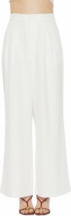 Alexia Admor Arlo Pleated Wide Leg Pants in Ivory at Nordstrom Rack, Size 14