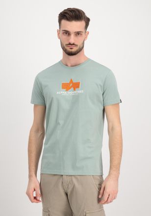 Alpha Industries T-Shirt ALPHA INDUSTRIES Basic T-Shirt BL Rubber, Herren, Gr. XXL, gr&uuml;n (dusty gr&uuml;n), Obermaterial: 90% Baumwolle, 10% Polyester, Shirts T-Shirt