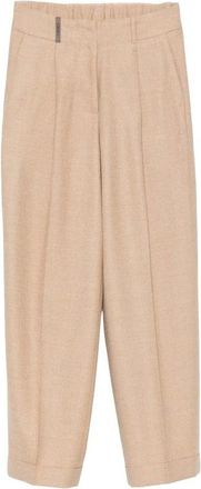 PESERICO Tapered Broeken - Dames - Broeken - Beige - Maat: XS