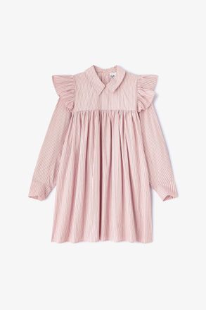 Ganni Pink Mini Shirt Dress - Size 10/12 Organic Cotton