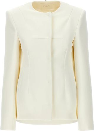 Sportmax Aceri Jacket - Dames - Zomerjassen - Wit - XS - Leer - Jassen