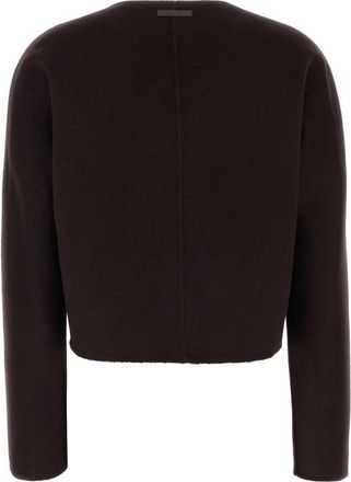 Calvin Klein Womens Wool Blazer Brown Polyester Blazers