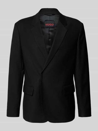 HUGO BOSS Regular Fit Anzugsakko aus Woll-Mix Modell HANS in Black, Gr&ouml;&szlig;e 48