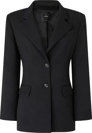 Pinko Fausta Pinstripe Lurex Black Limousine Jacket
