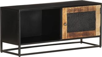 vidaXL Vidaxl - Mueble Para Tv De Madera Maciza De Mango Rugosa 90x30x40 Cm